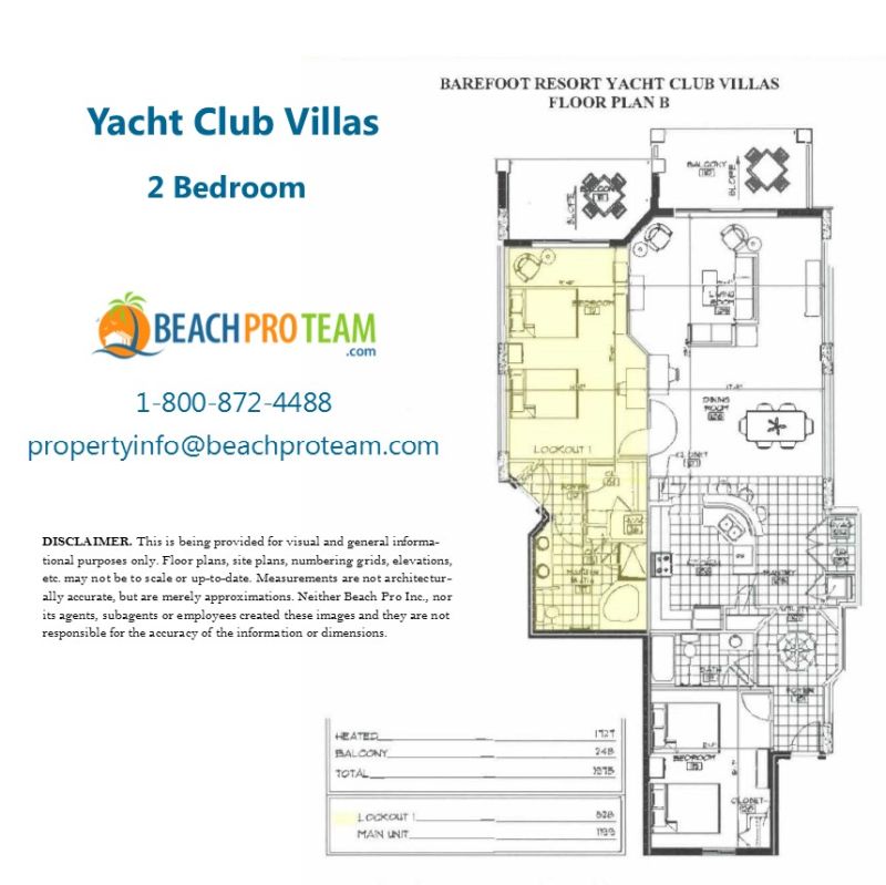 Yacht Club Floor Plan B - 2 Bedroom Waterway 